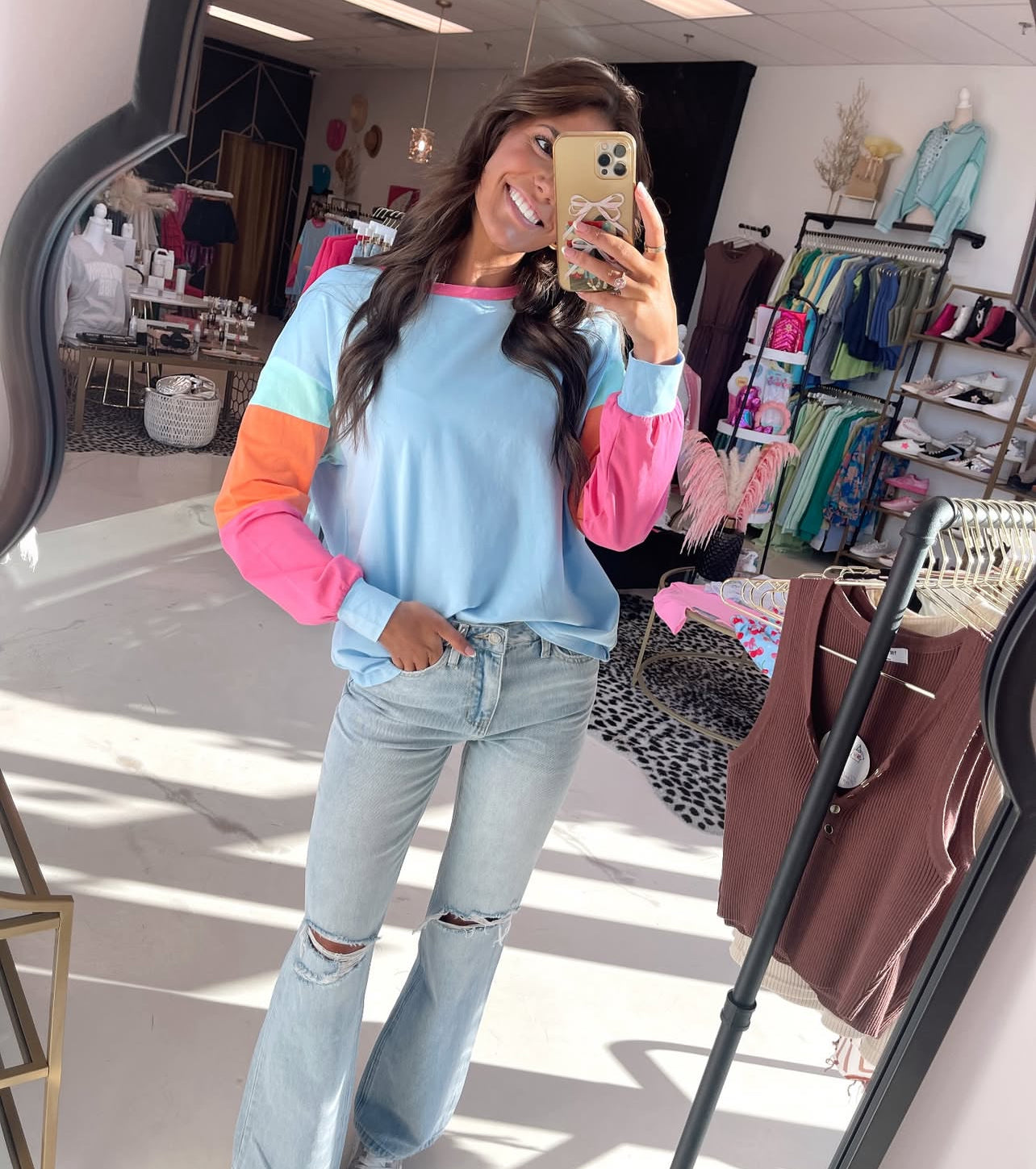 Colorblock Sleeve Top