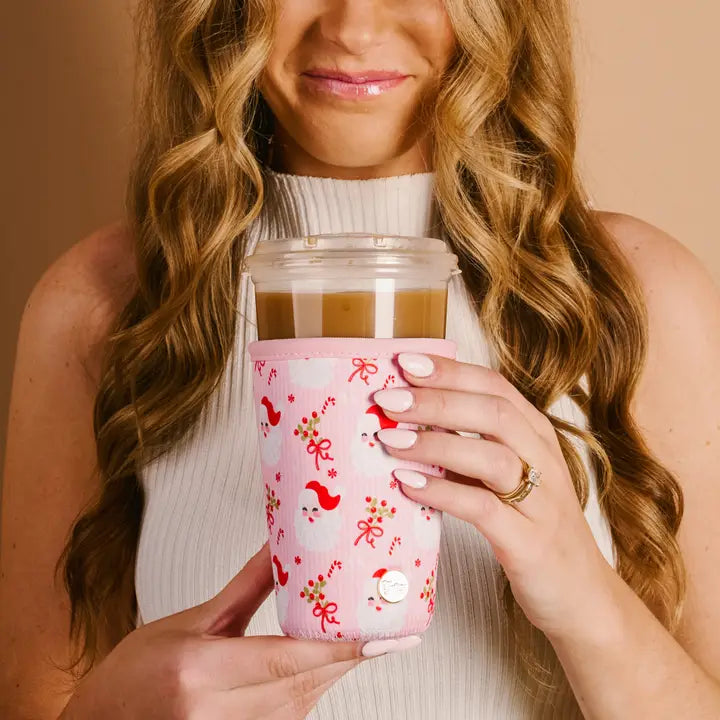 Holly Jolly Santa Sip Savvy Drink Sleeve