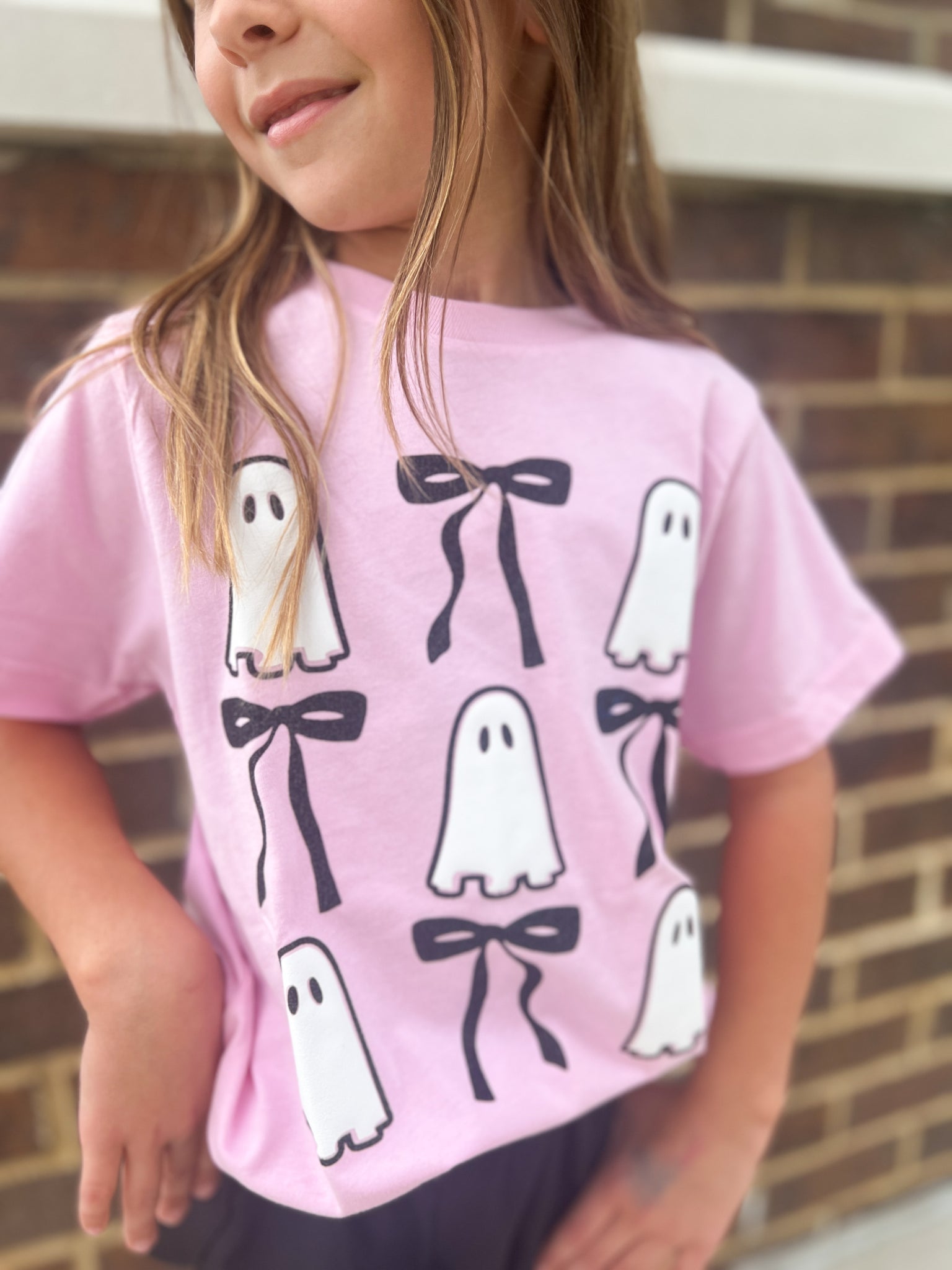 Ghost + Bow Tee // Kids