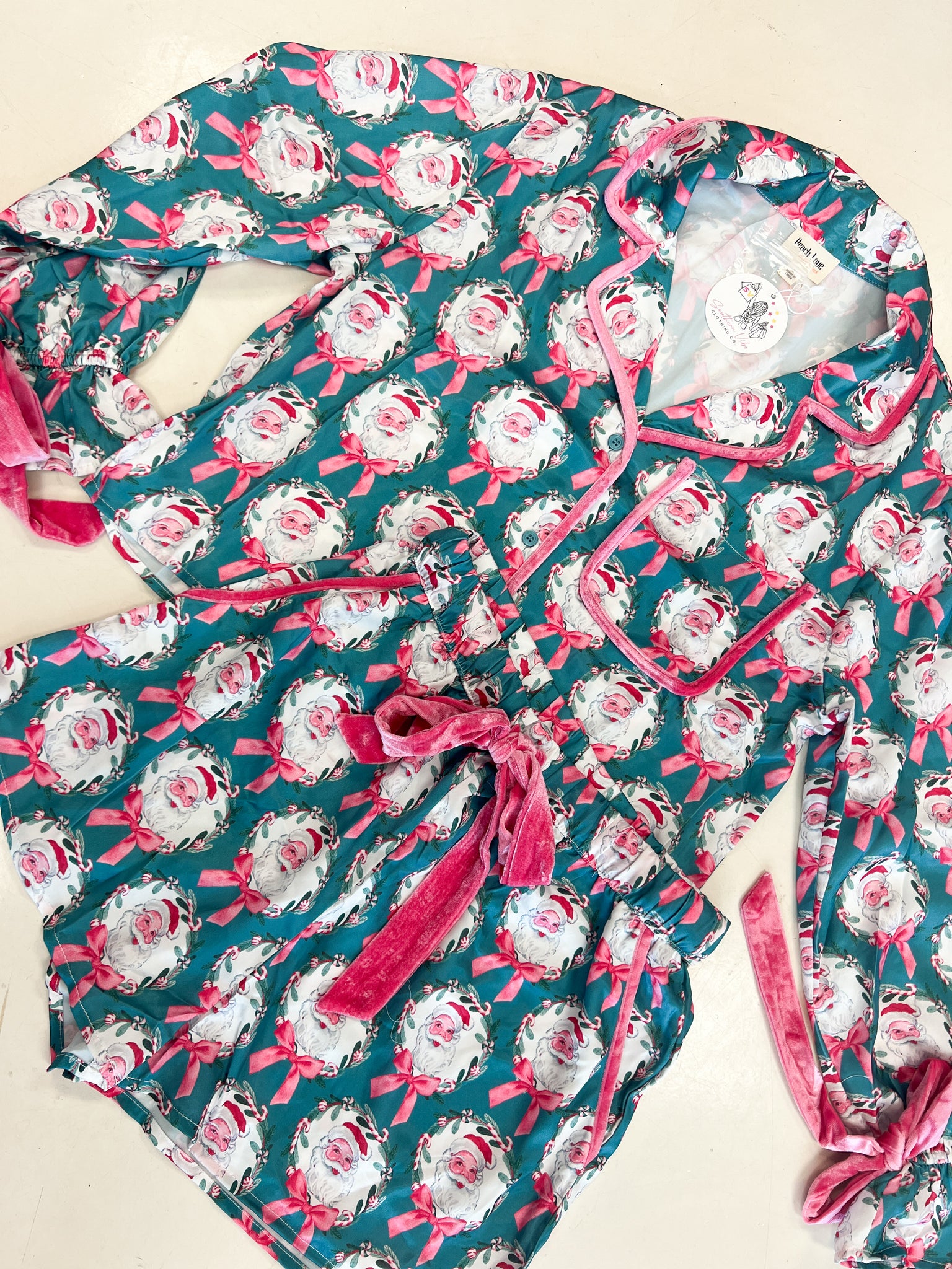 Satin Santa Pj Set