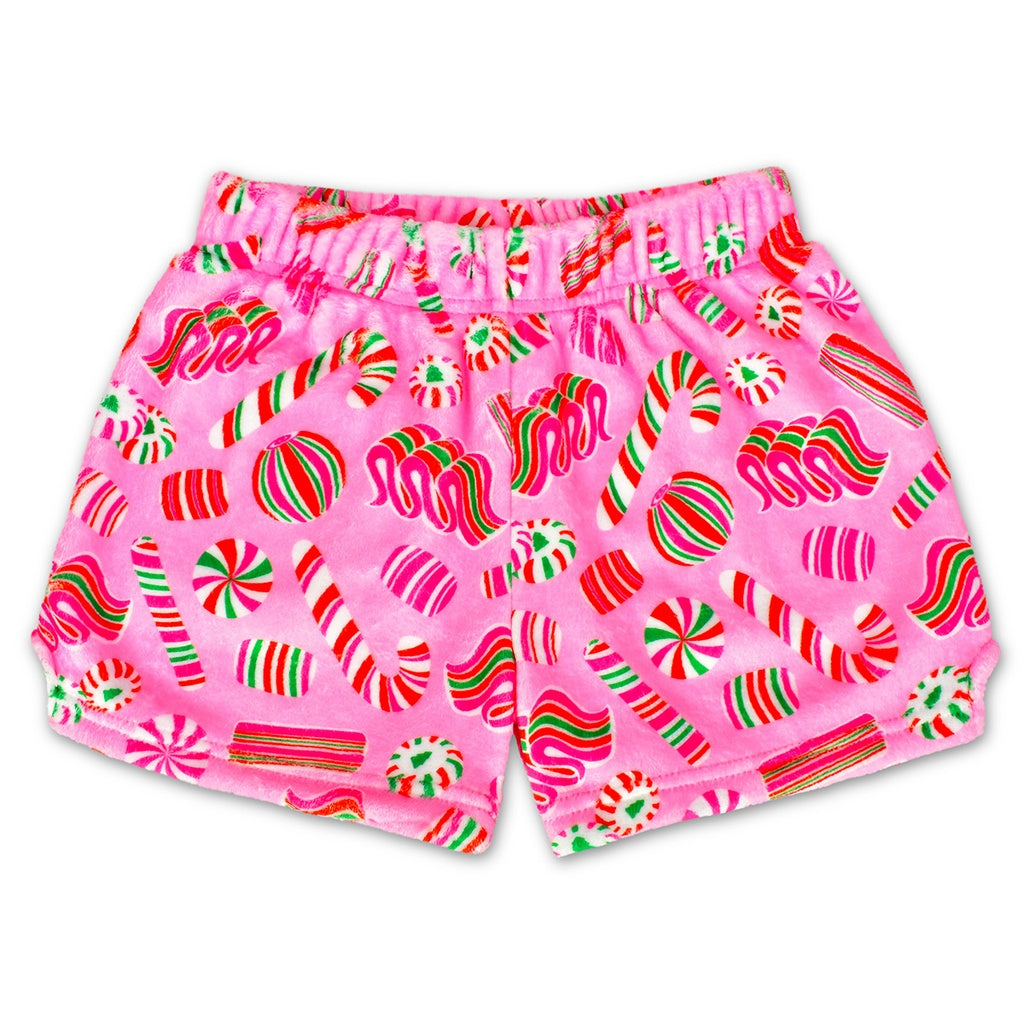 Pretty Peppermint Plush Girls PJ Shorts