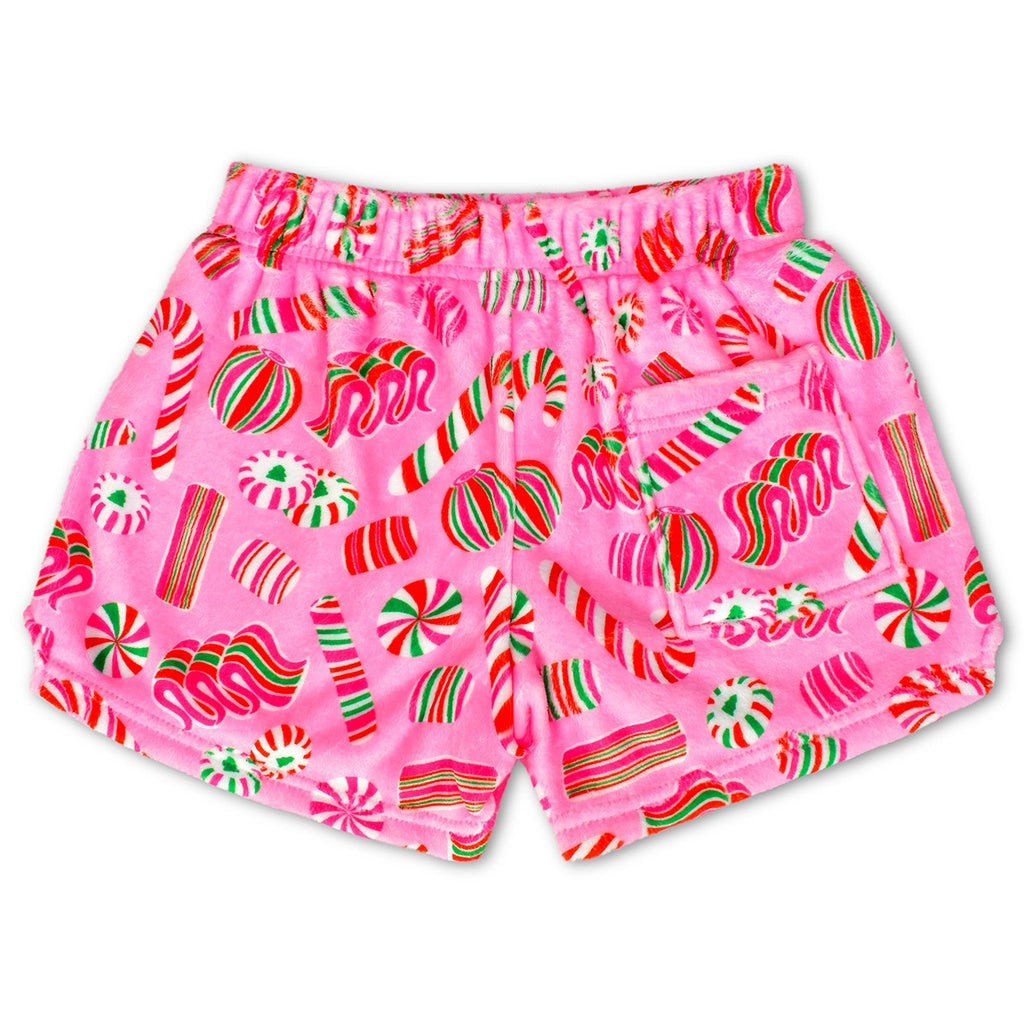 Pretty Peppermint Plush Girls PJ Shorts