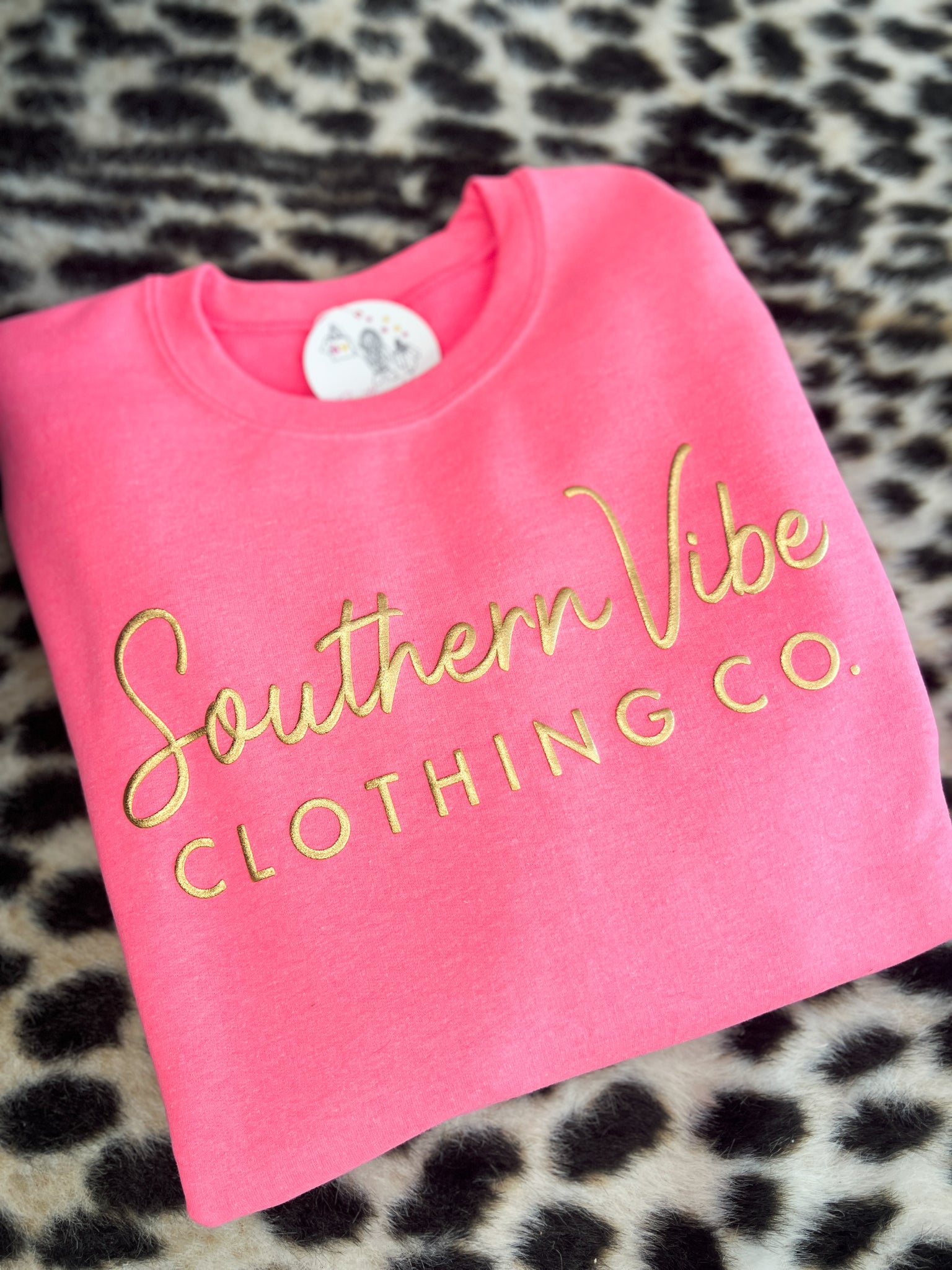 Southern Vibe Gold Foil Puff Sweatshirt