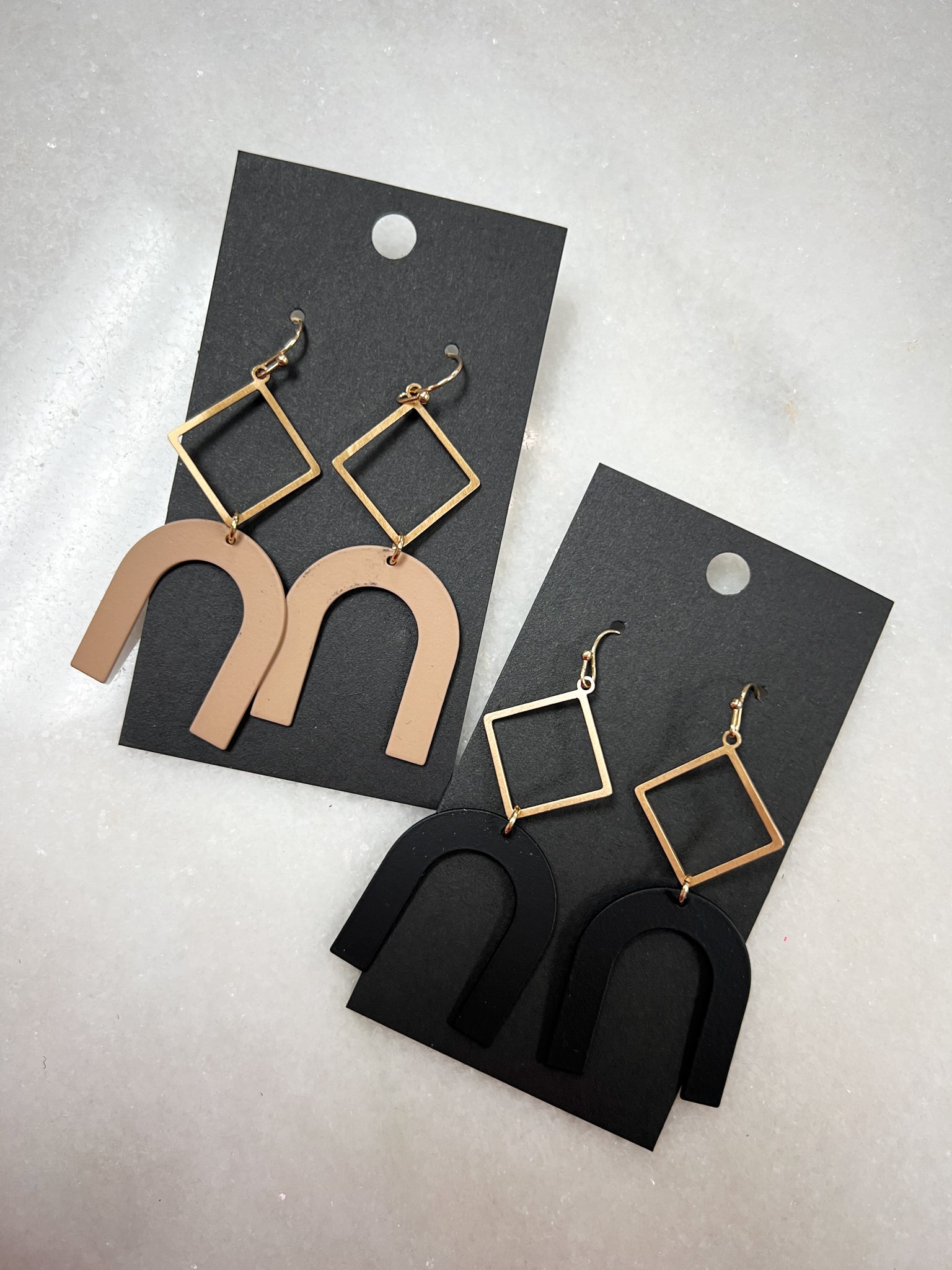 Square + Color Arch Earrings