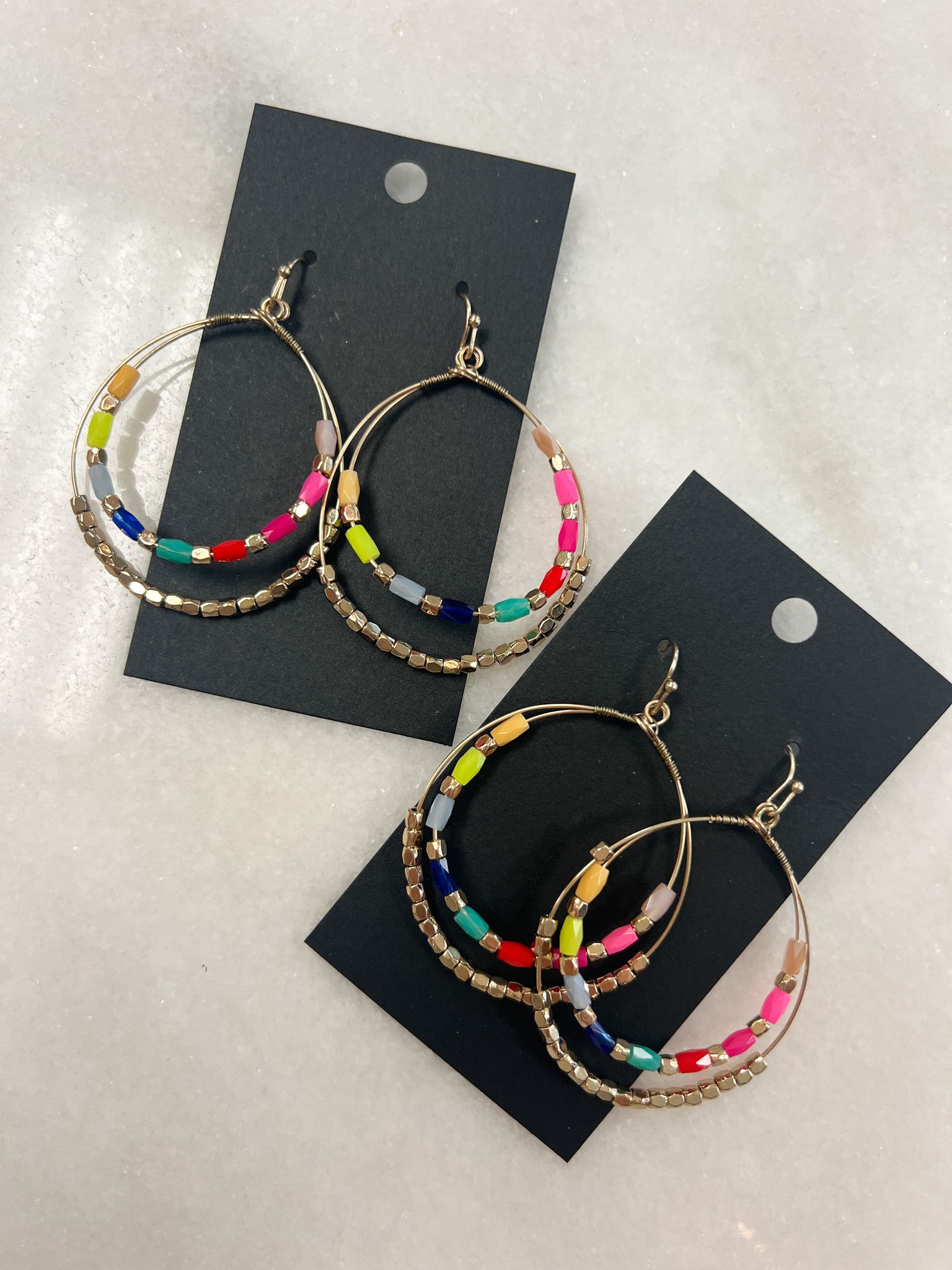 Multi + Gold Hoops