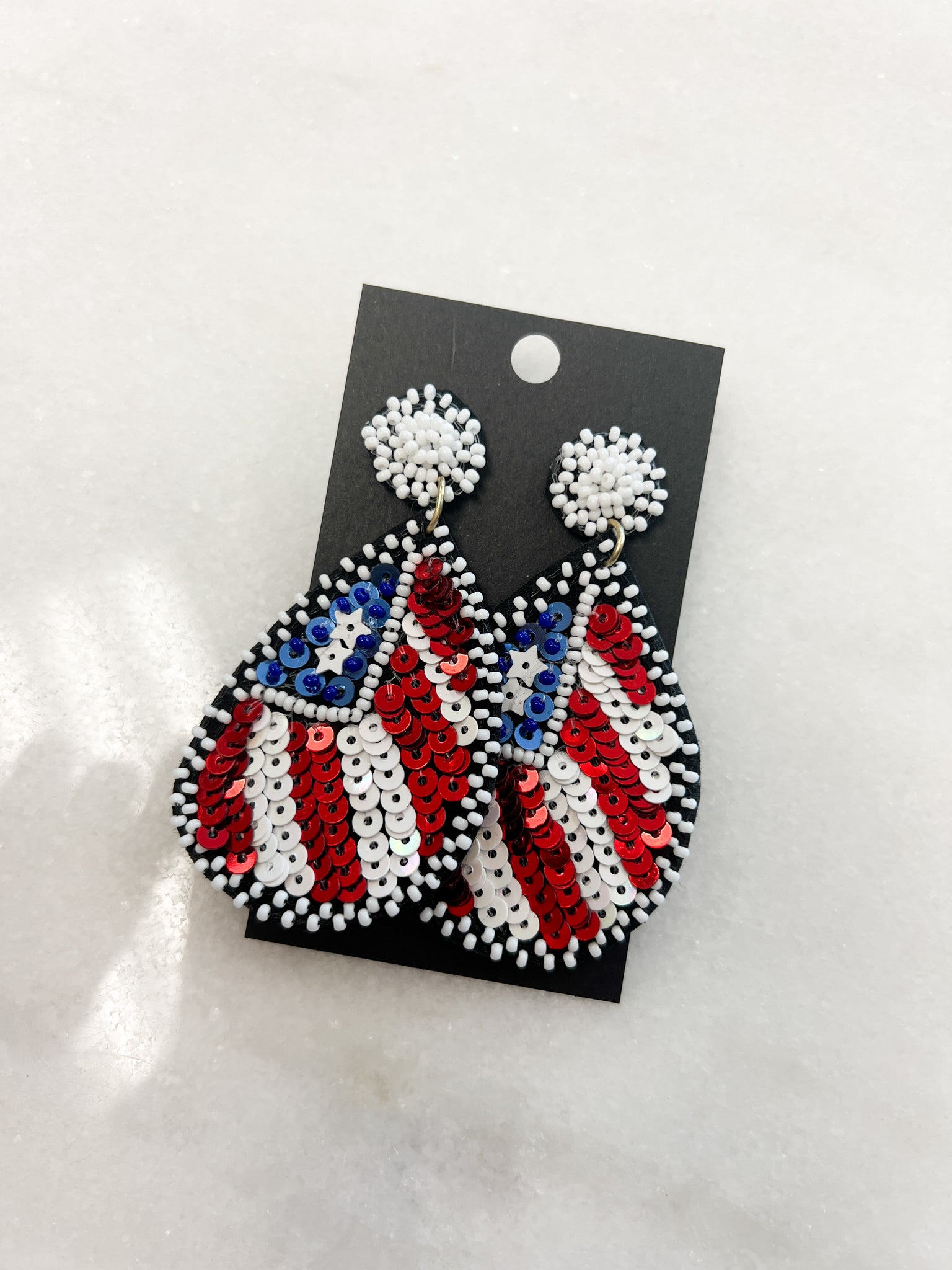 Flag Teardrop Seedbead