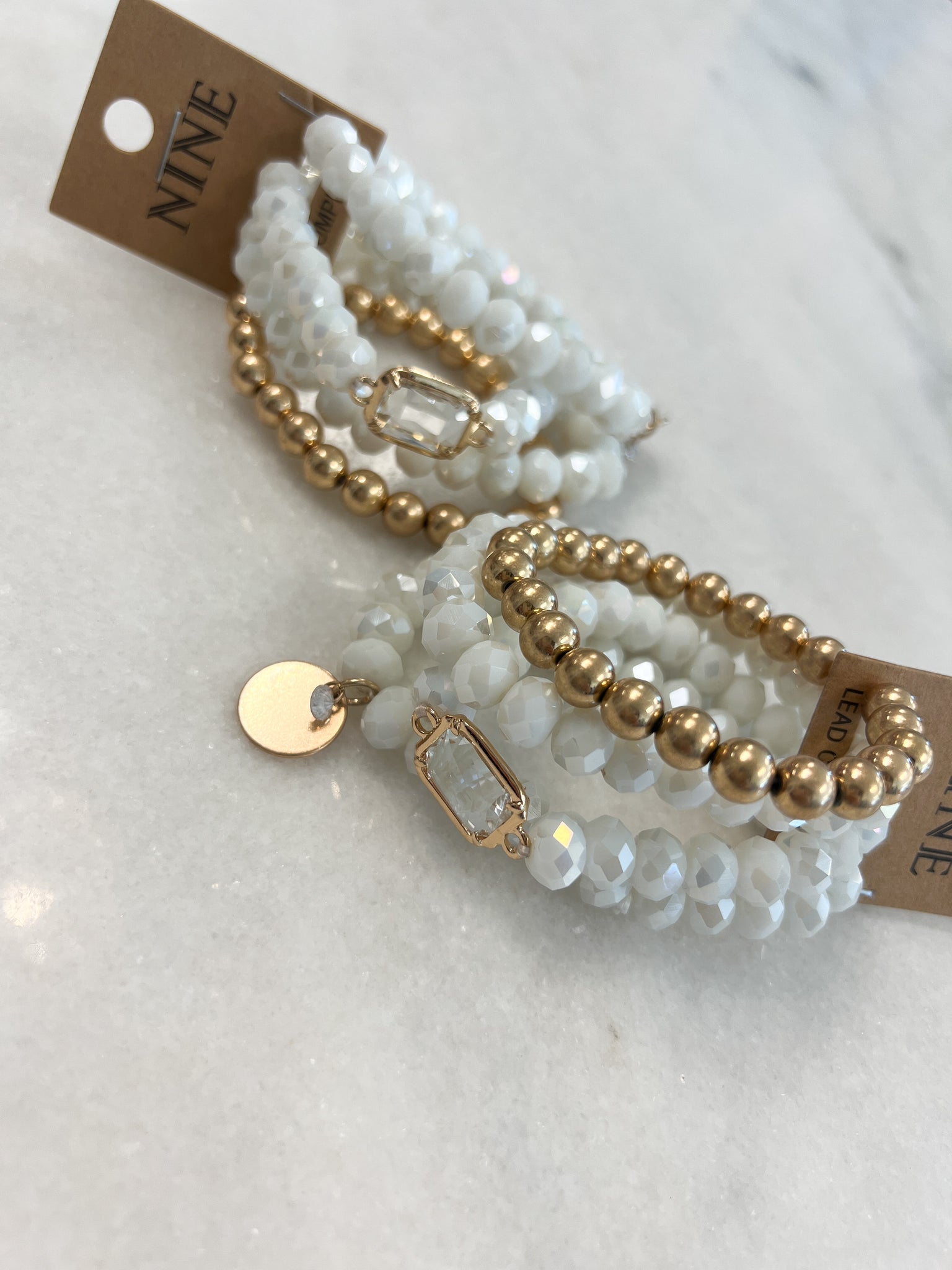 Crystal Stack // Gold + White