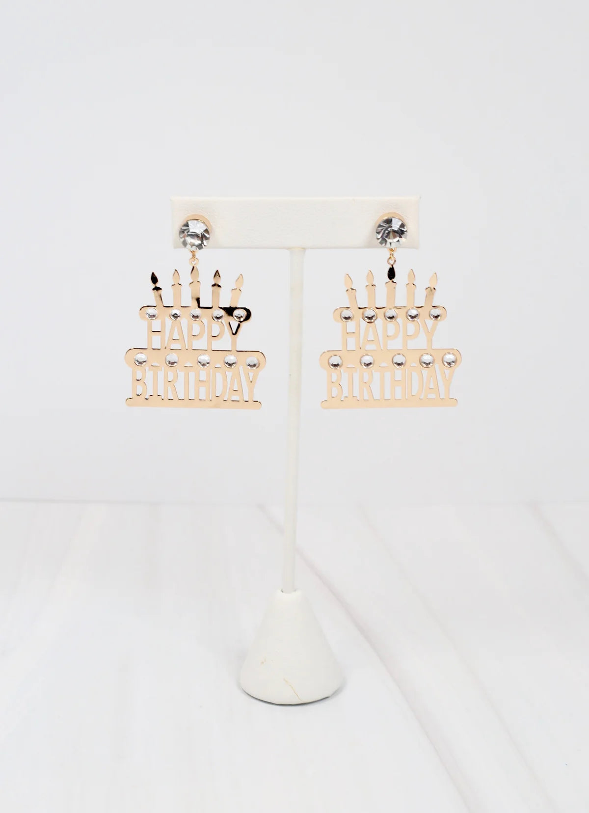 Happy Birthday Cutout Cake Earring// 2 Colors