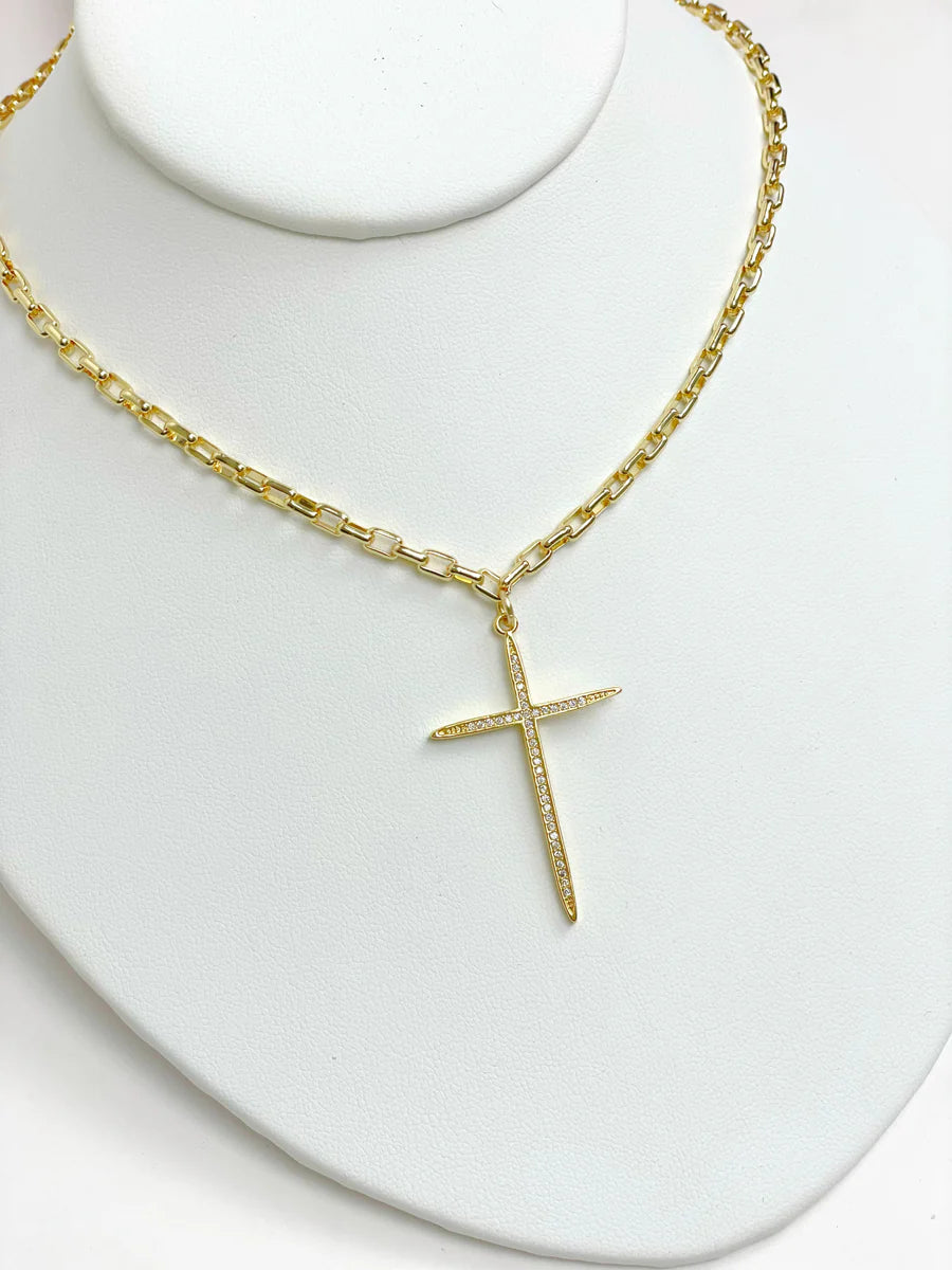 CZ cross Necklace