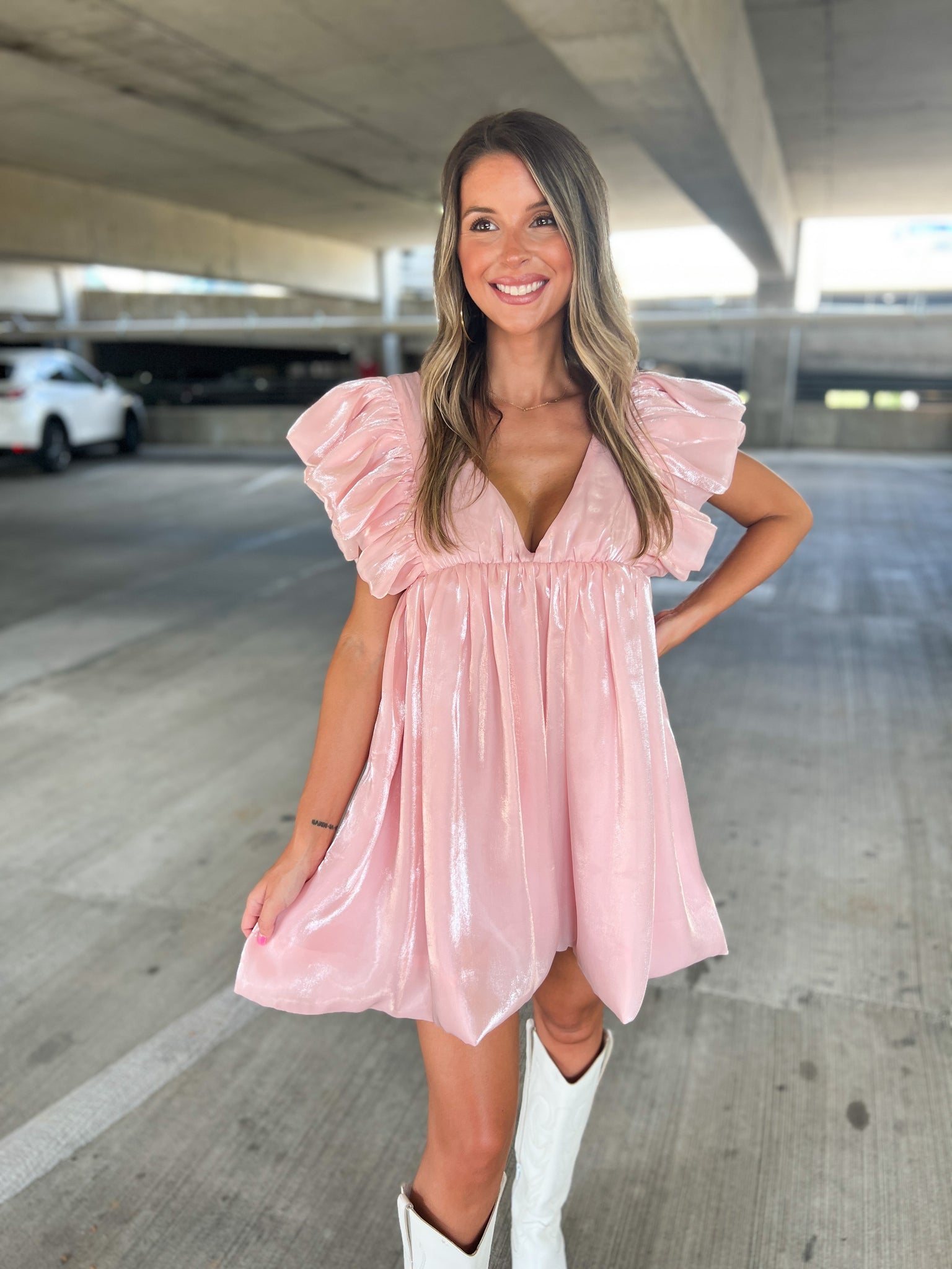 Enchanted Nights Dress// Pink