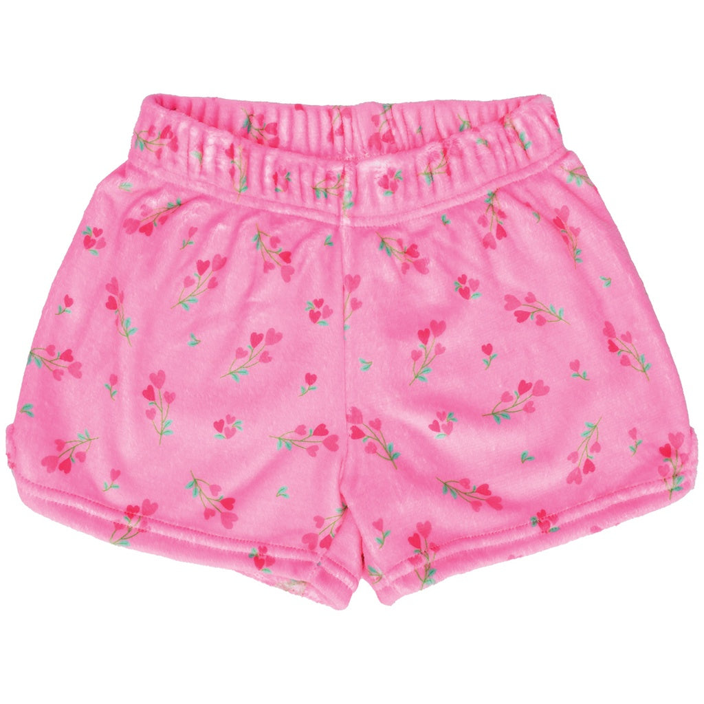 Youth Sweet Pink Plush Pajama Shorts