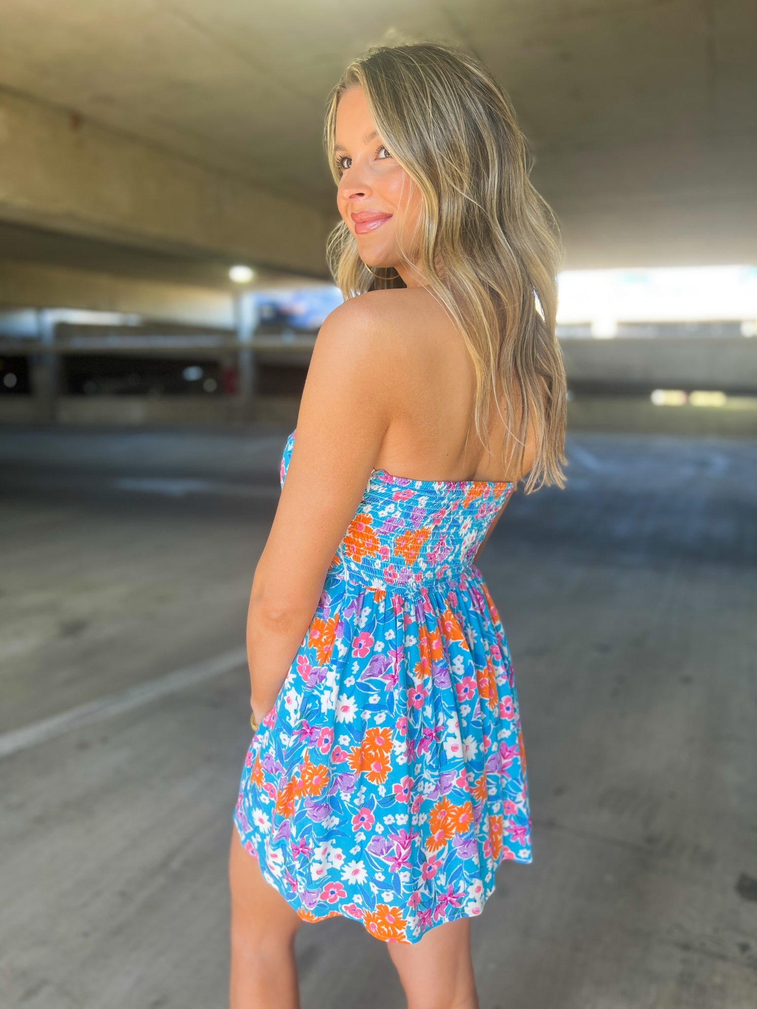 Chemi Colorful Floral Romper // PETITE