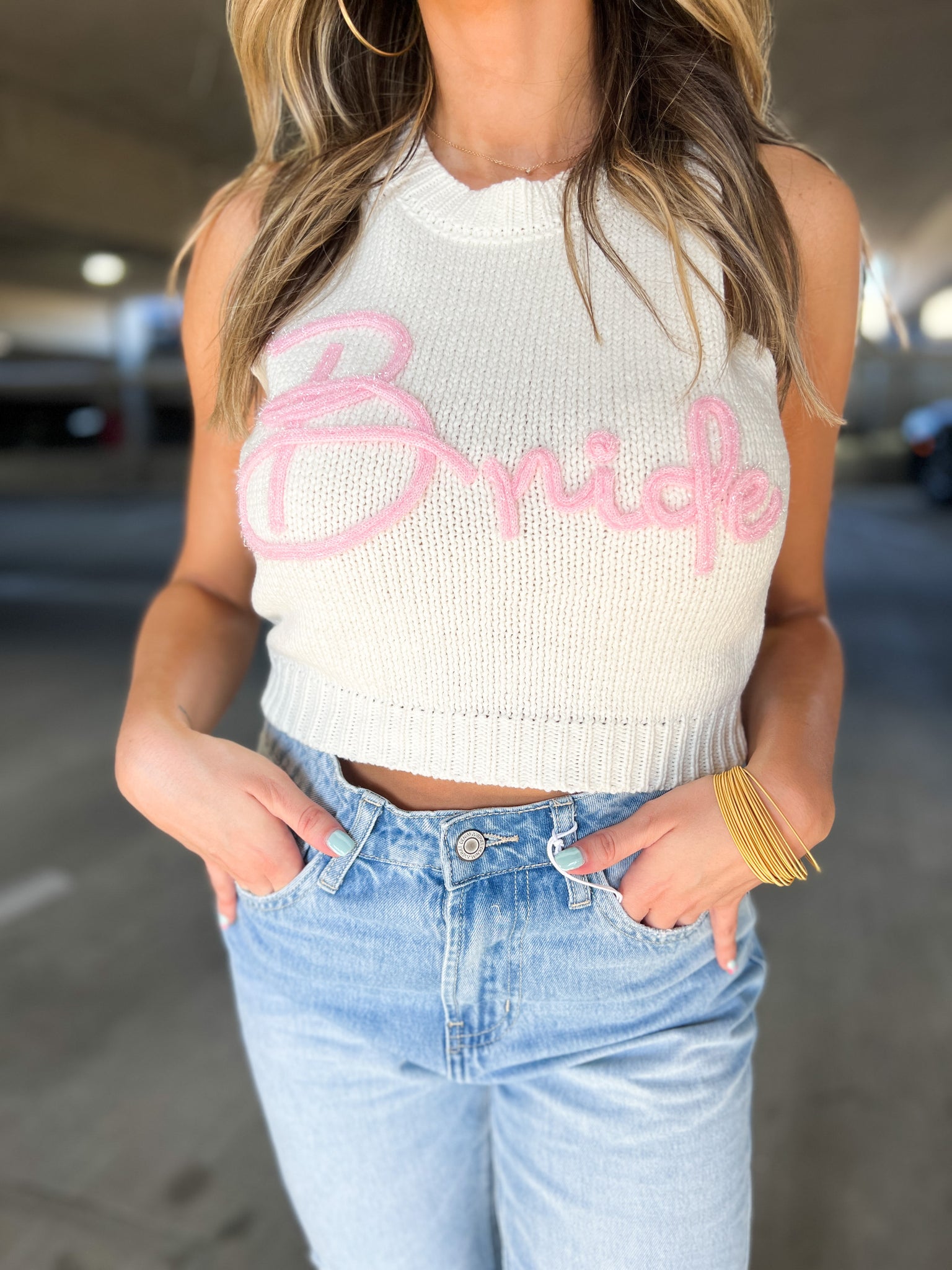 Bride Sweater Tank // WHITE