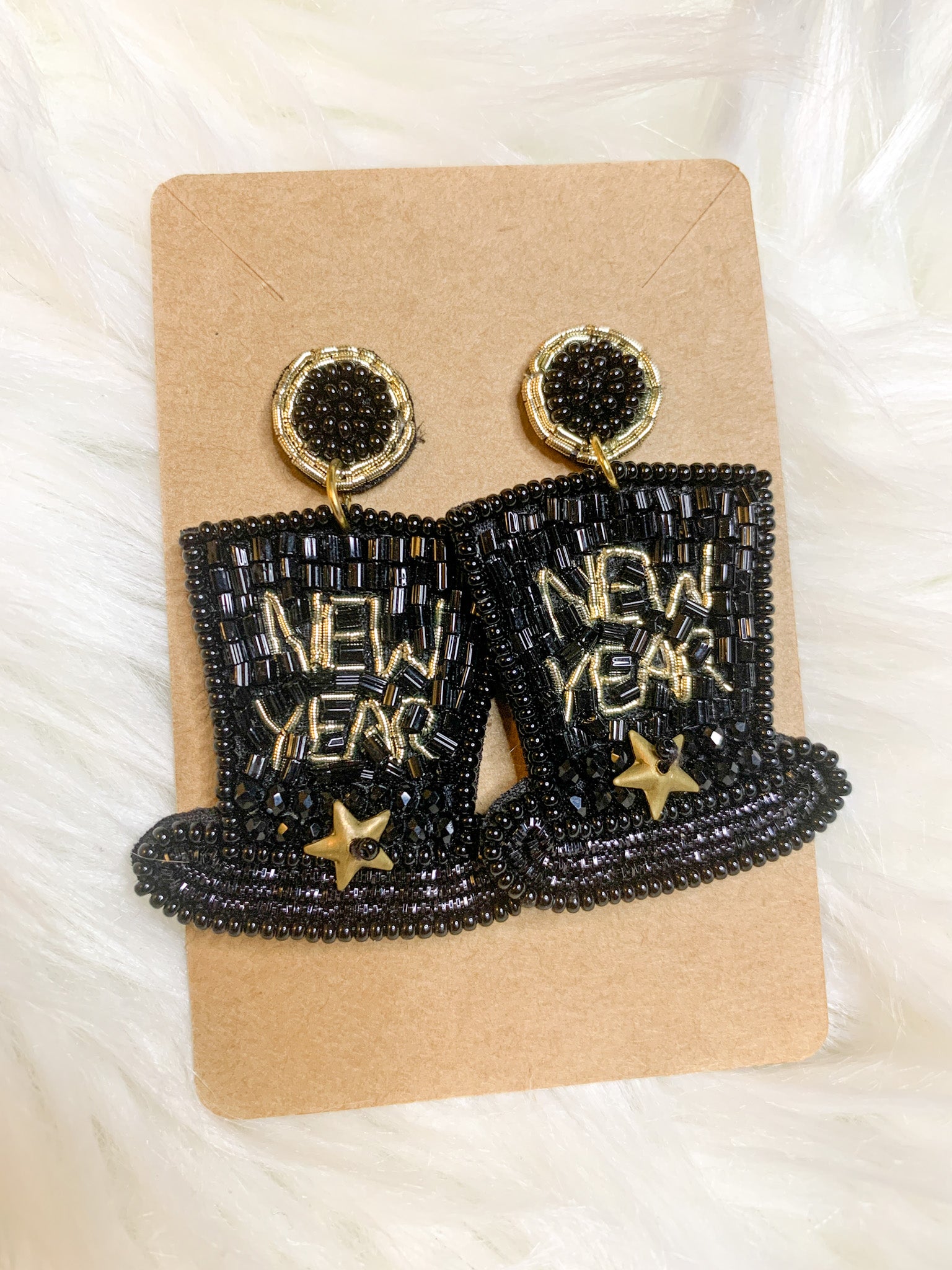 NEW YEAR Hat Earrings