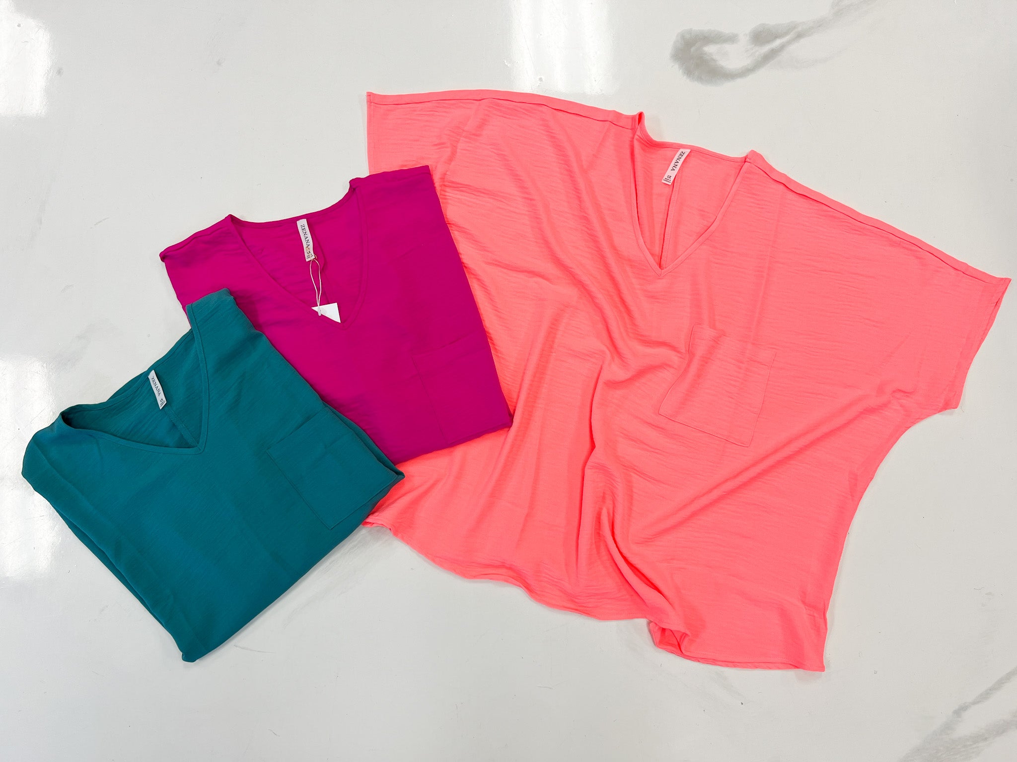 Bright Colors Airflow V-Neck Top